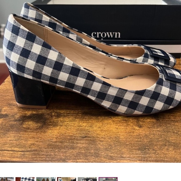COWN & IVY BLUE PLAID SHOES - Picture 14 of 15